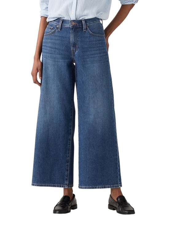 Levi's Denim - Levi’s Middy Wide Leg Sz 26 Wash Jeans High Rise Denim Y2K Comfy Casual Chic
